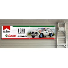 Ford Escort Mk2 Castrol Rally Car Garage/Workshop Banner